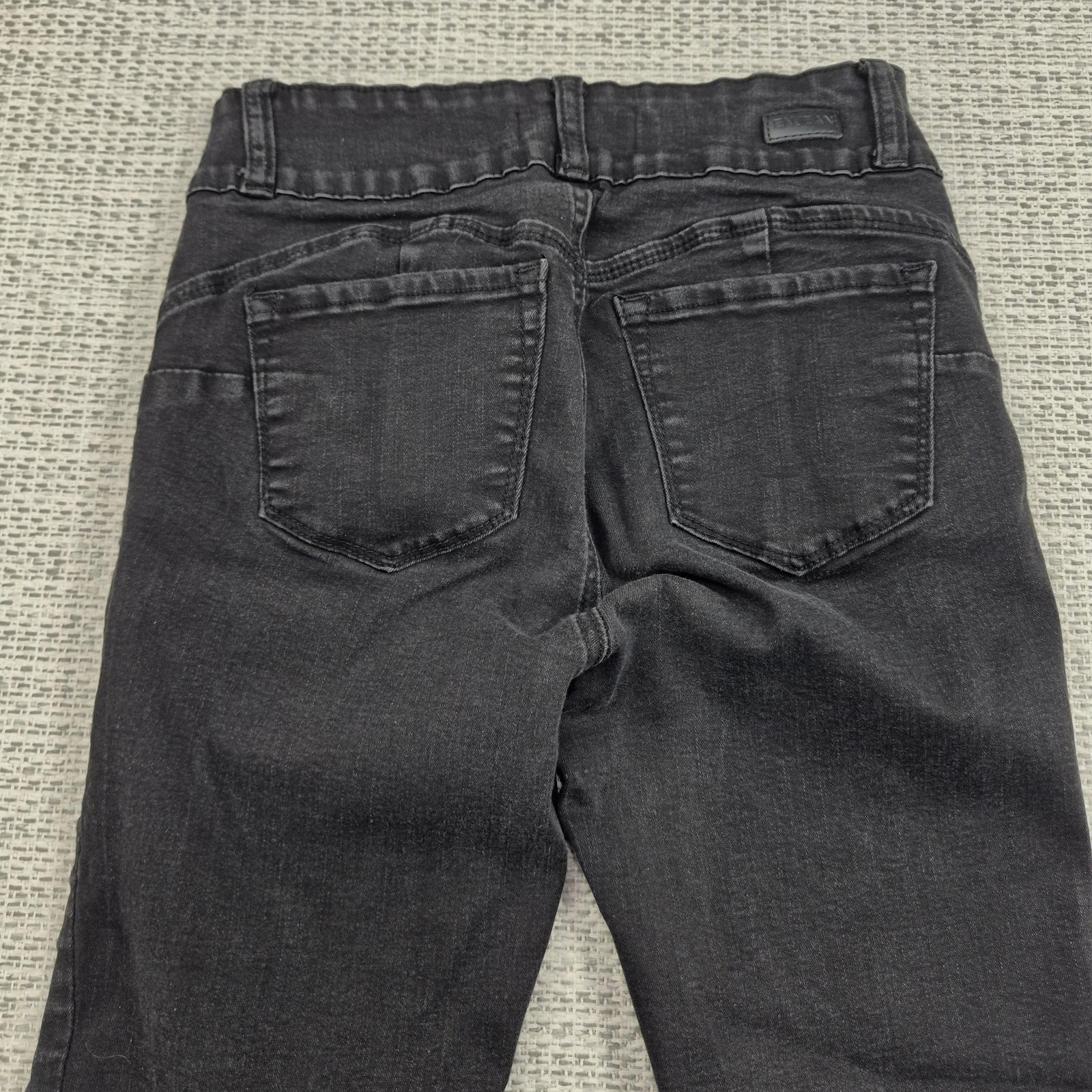 ENJEAN Jeans Juniors 7 Gray Charcoal Wash Skinny High Rise Stretch Denim