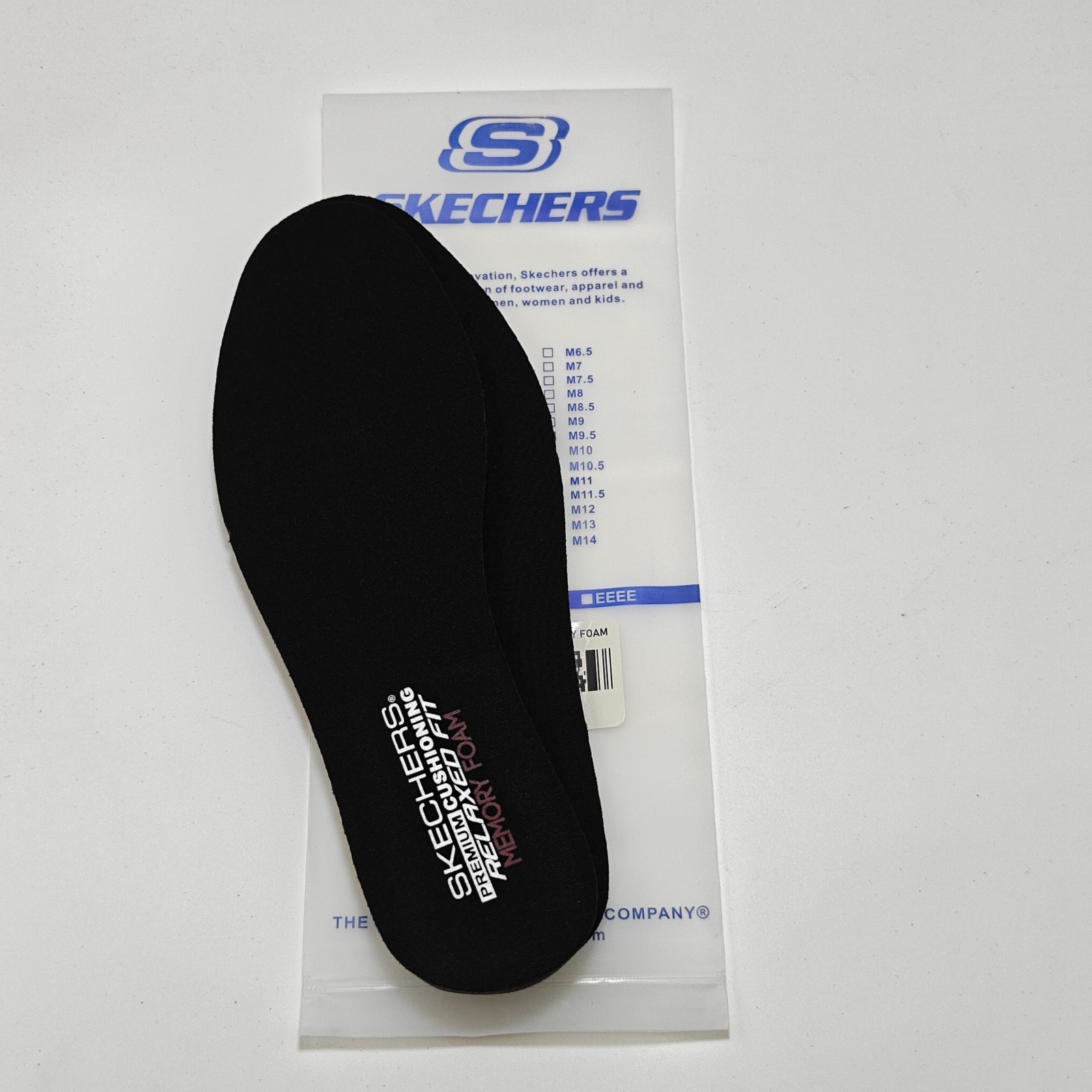 Skechers Black Men’ Sz 7-13 Memory Foam Cushion Replacement Insoles