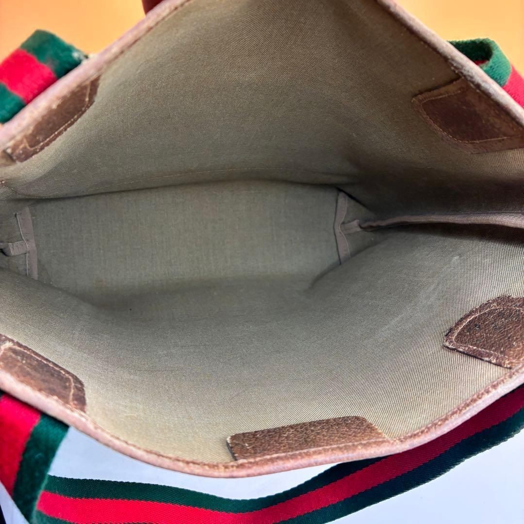 Gucci GG Supreme GG Pattern Tote Bag Sherry Line Web Line PVC Leather Tote