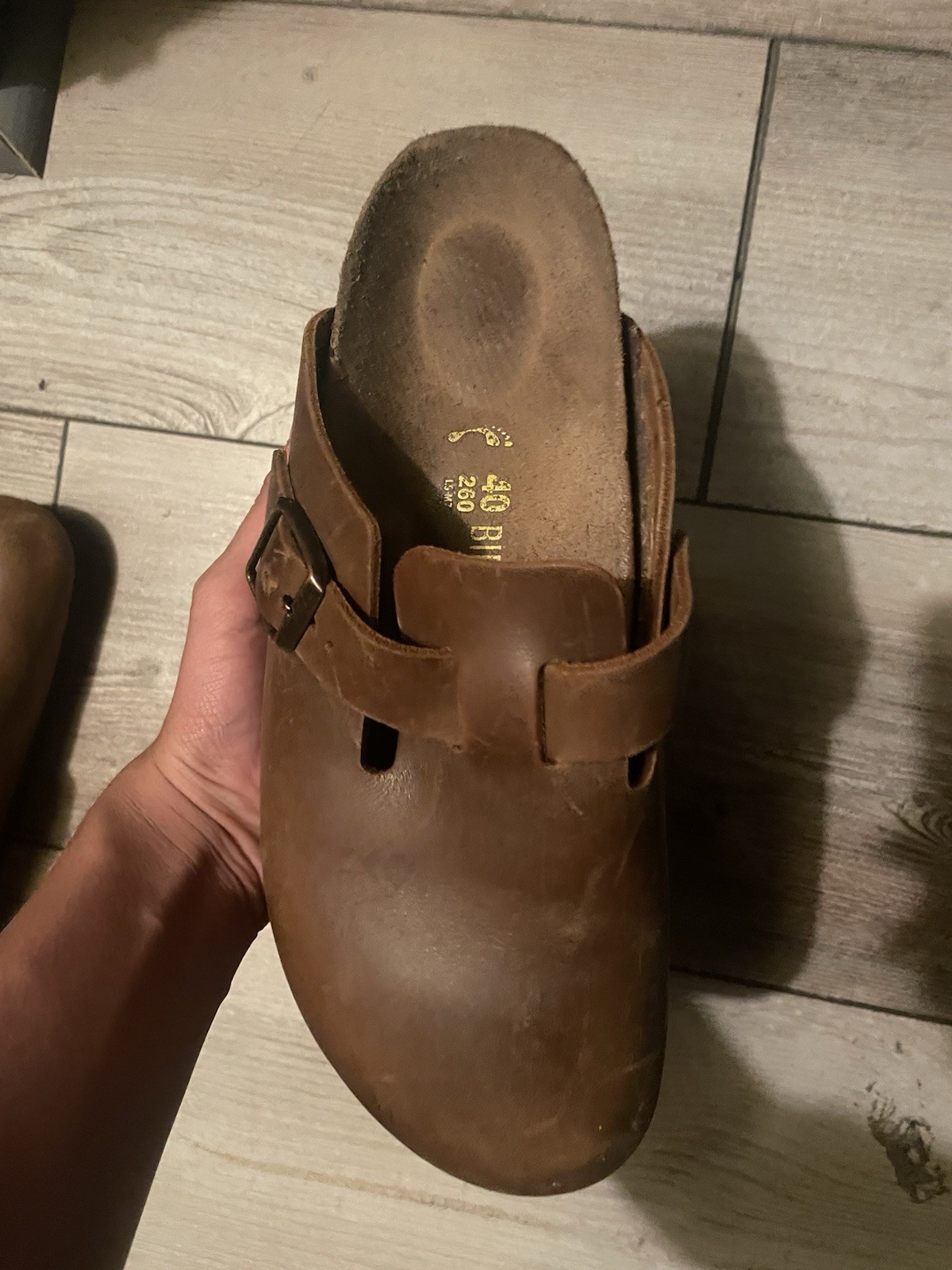 Birkenstock Boston Felt Slip-On Clogs, Brown, Size 40 (W 9/M 7)
