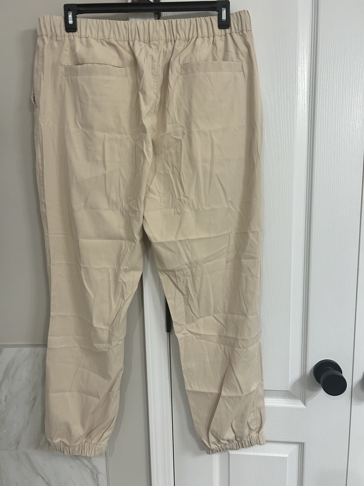COOFANDY Men’s Beige Jogger Pants XL Regular Fit Drawstring Elastic Waist NWT