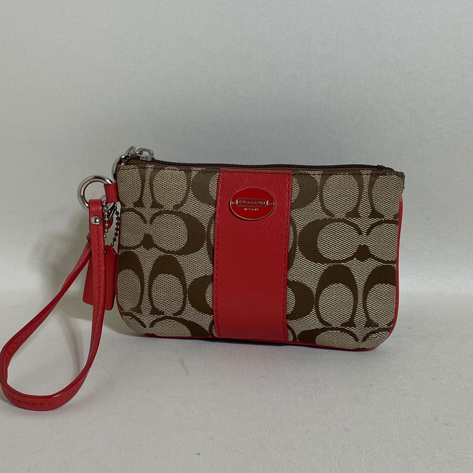 Excellent Condition COACH Signature Pouch Orange