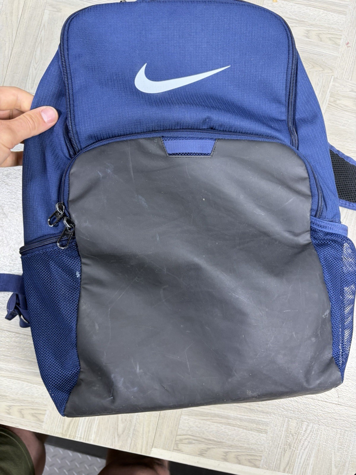 Nike Brasilia XL 9.5 Laptop Backpack Navy Black Book Bag Adult Extra Large