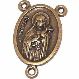 St. Theresa of Lisieux – Bronze – little flower of Jesus (2.2×1.6 cm-0.86×0.6″)