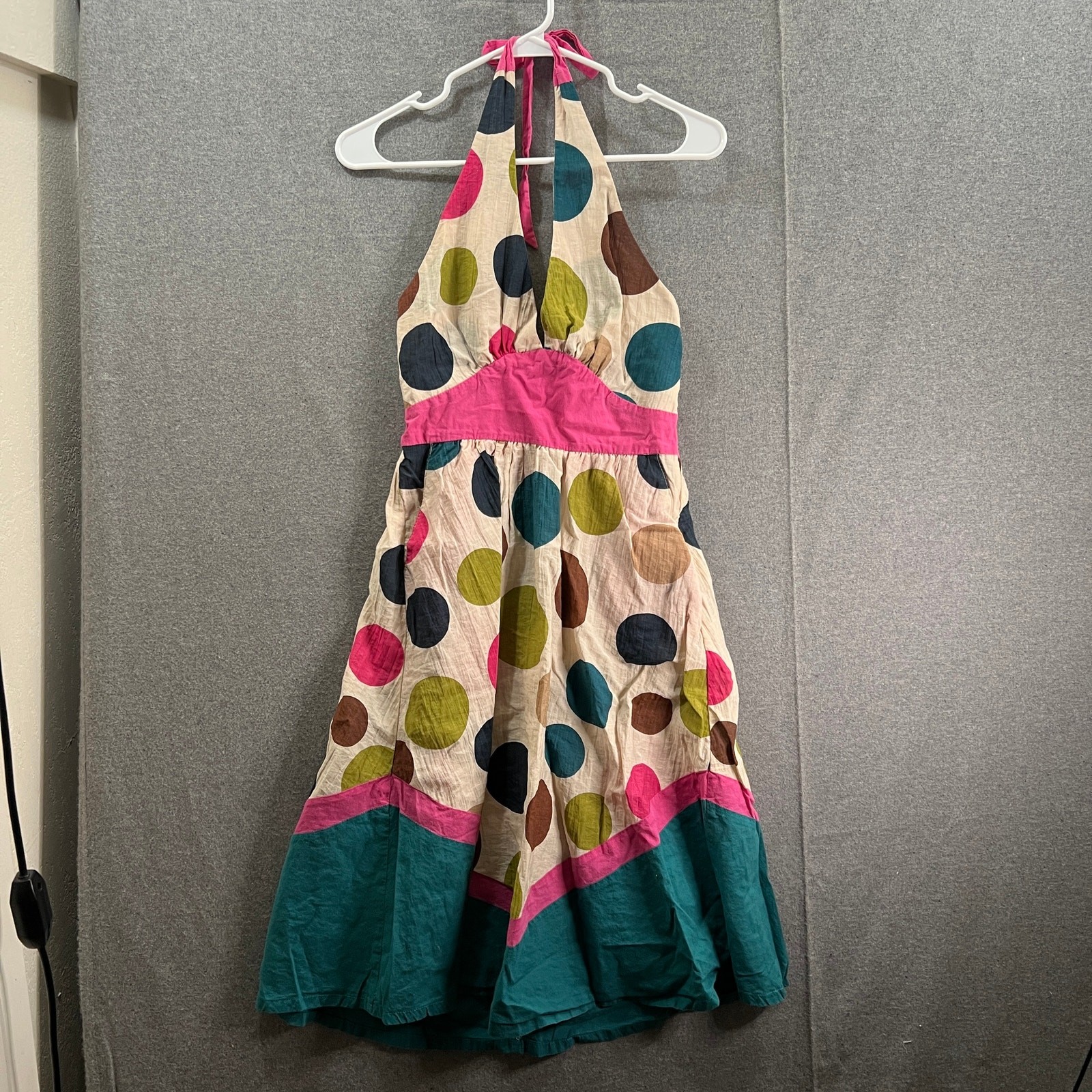 FumbLin Foe Polka Dot Dress Women Small Multi Color Mini Dress