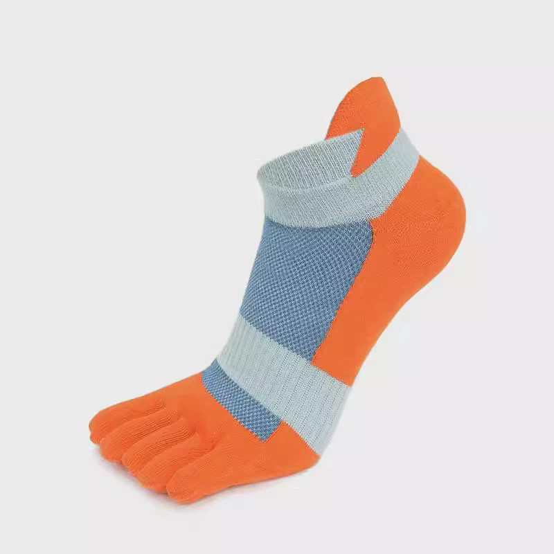 6 Pairs Five Finger Toe Low Cut Men Sport Solid Athletic Ankle Work Cotton Socks