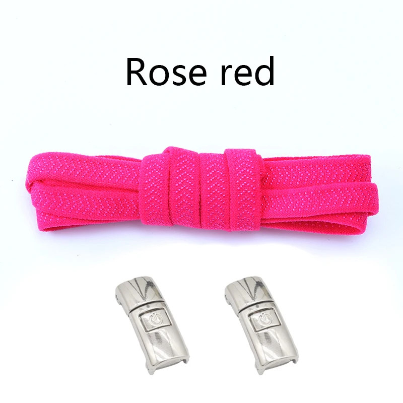 1Pair Elastic Laces Sneakers Tennis Flat Shoelaces Without ties Kids Adult Lock
