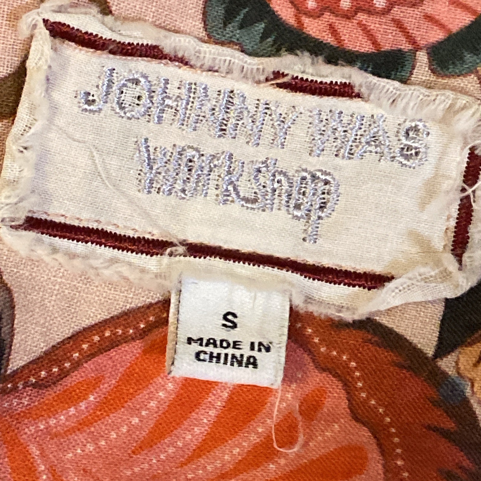 Johnny Was Workshop Pink Paris Blouse Boho Chic Floral Womens S 100% Ramie
