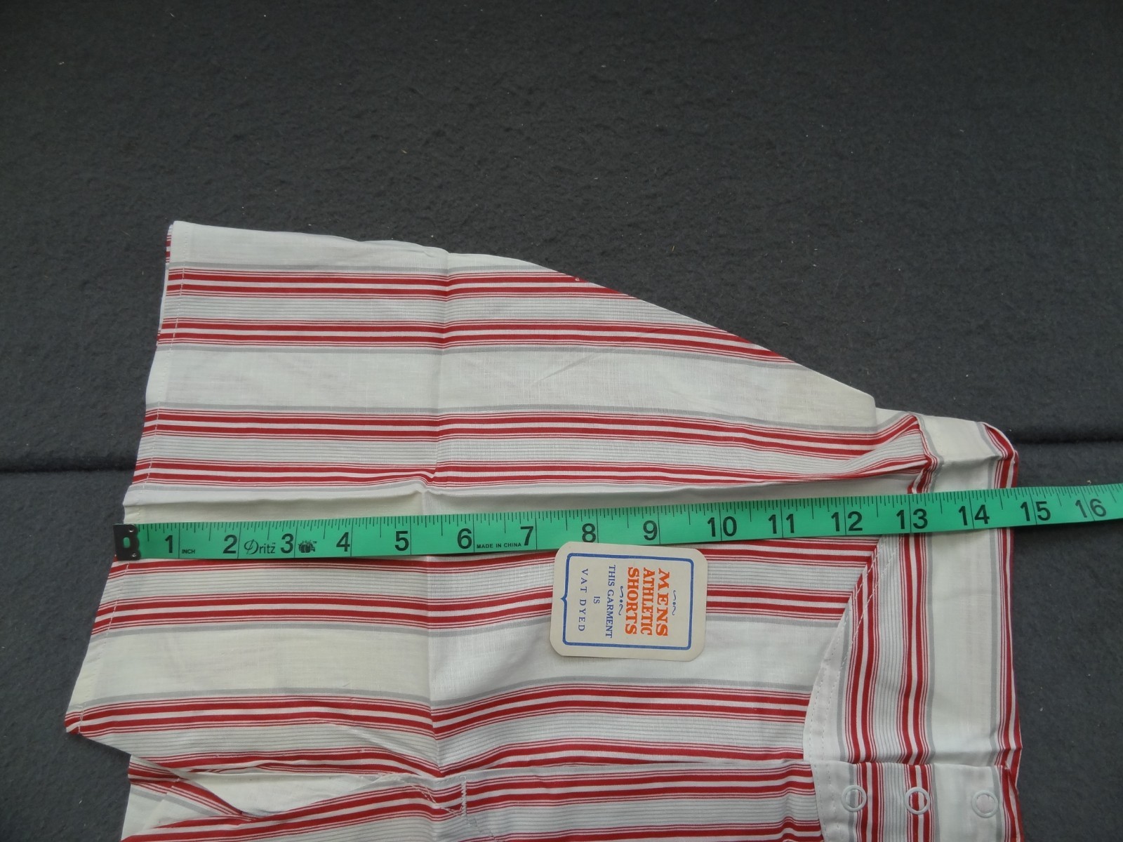 NEW Gripper Snap 28 Yoke Front Striped Boxer Short VTG 50s 60s Athletic Vat Dyed