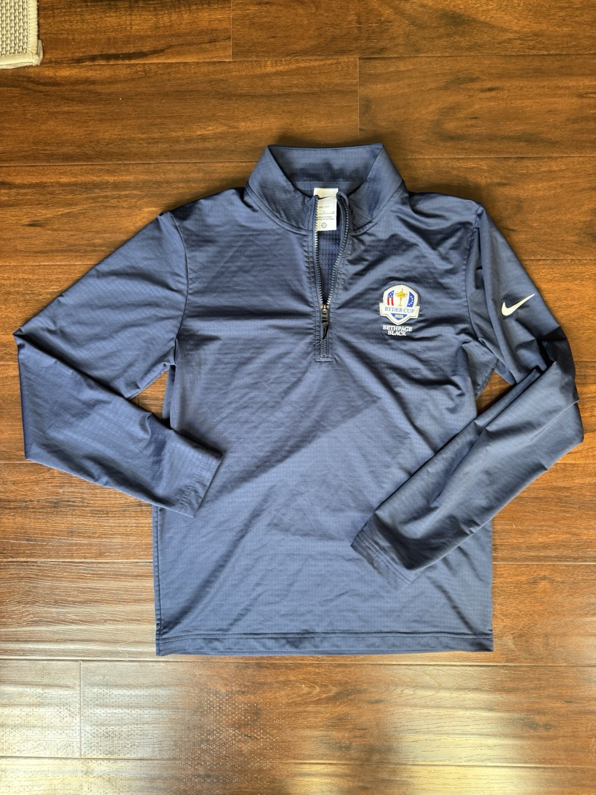 Men’s Nike Dri-Fit Navy Blue Quarter Zip 2025 Ryder Cup Size Small