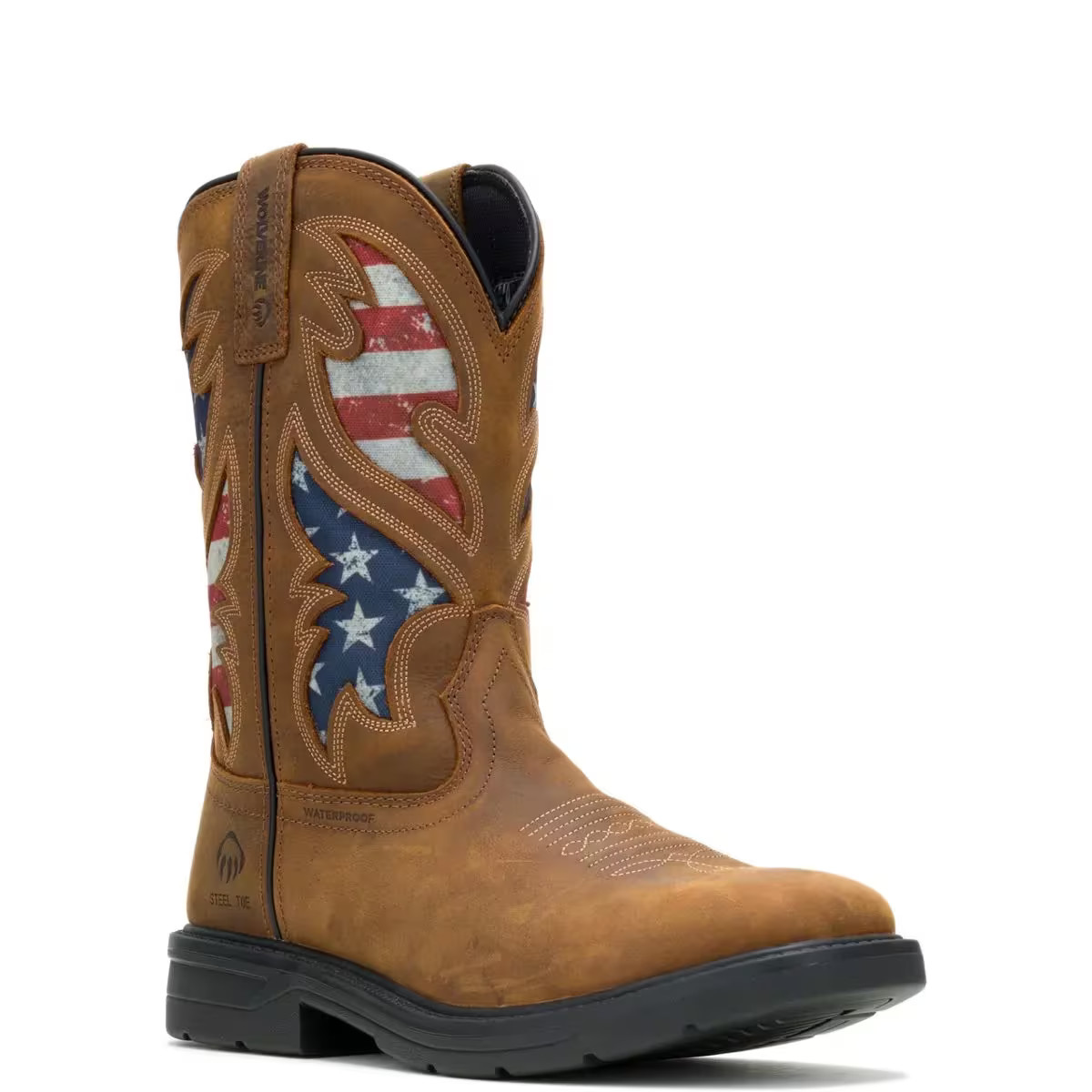 Wolverine Men Rancher Flag Steel-Toe Wellington Work Boot Shoes