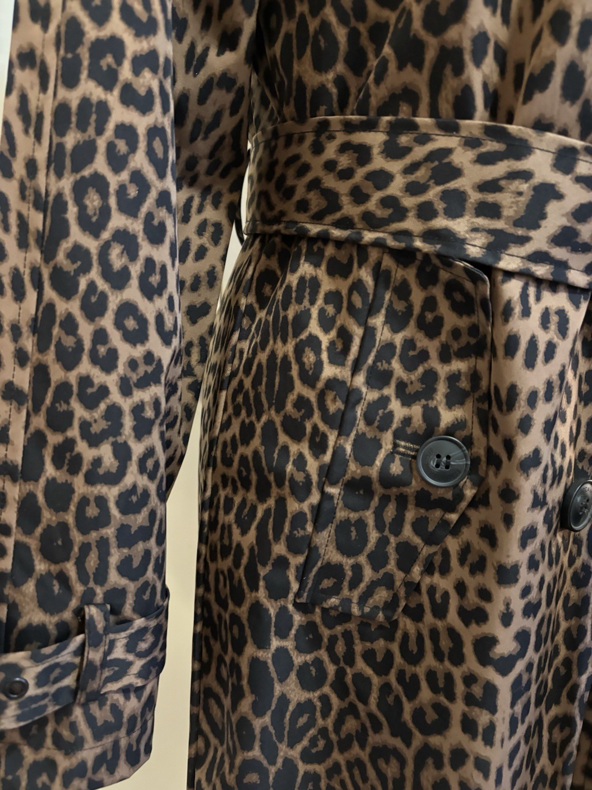 Rebecca Minkoff Leopard Trench Coat NWT RM-707A Women’s M Belted $298 Designer