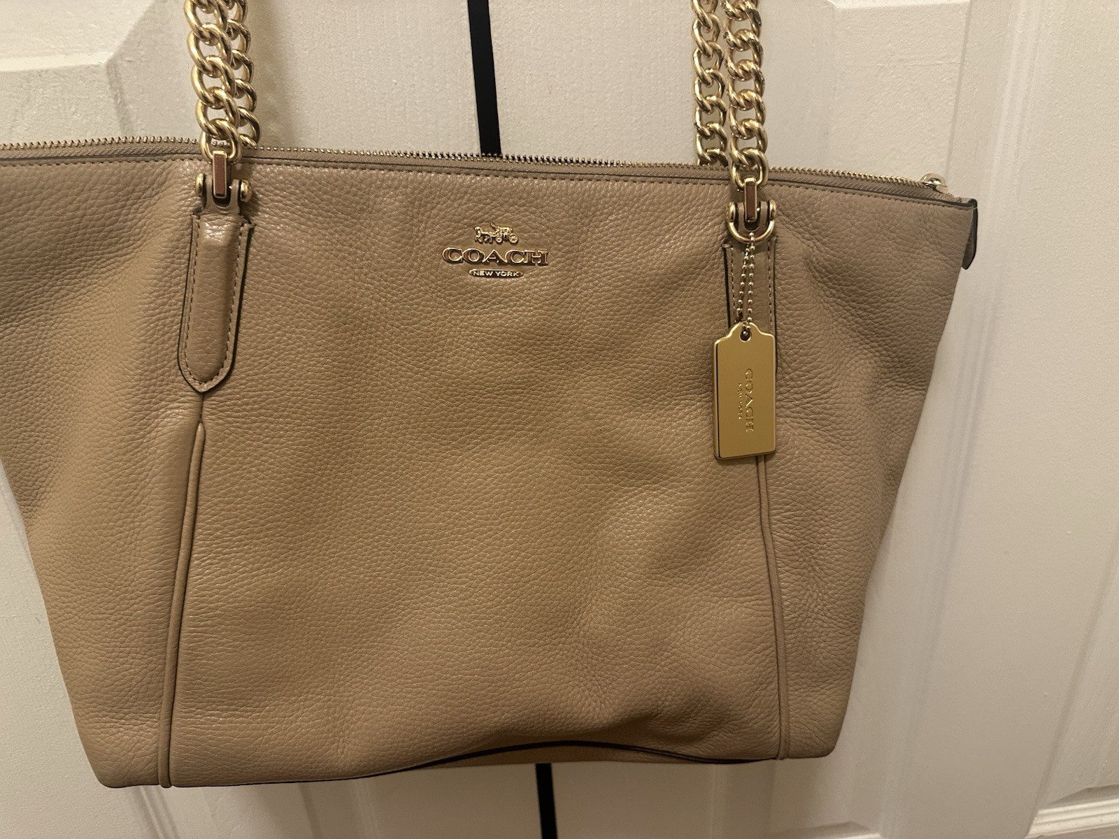 Coach Ava Chain Tote Color Pebble