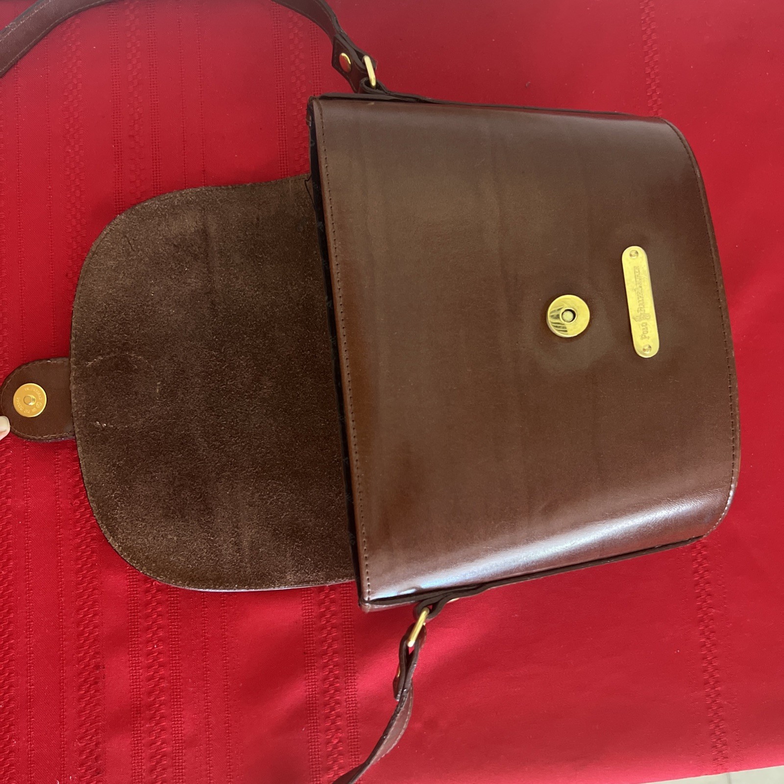 VTG Polo Ralph Lauren Equestrian Saddle Leather Crossbody Purse Shoulder Bag