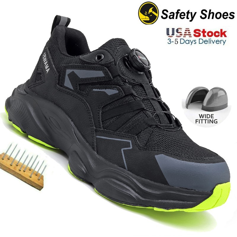Men’s Safety Work Shoes Breathable Puncture Proof Shoes Non-slip Work Sneaker