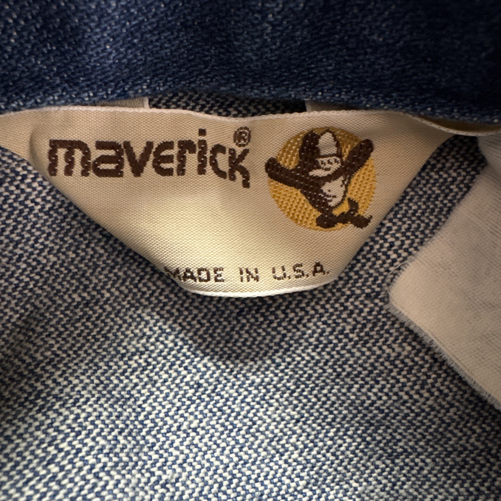Vintage 70s Maverick Blue Bell Denim Jean Trucker Jacket Size 36 Workwear USA