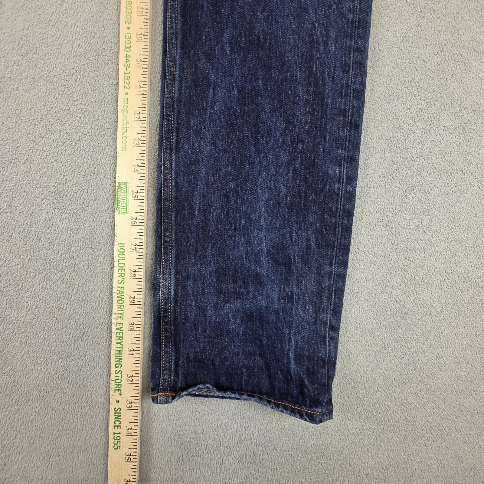 Stone Island Jeans Mens Blue RE-T Medium Wash Slim Button Fly Fits 32×32
