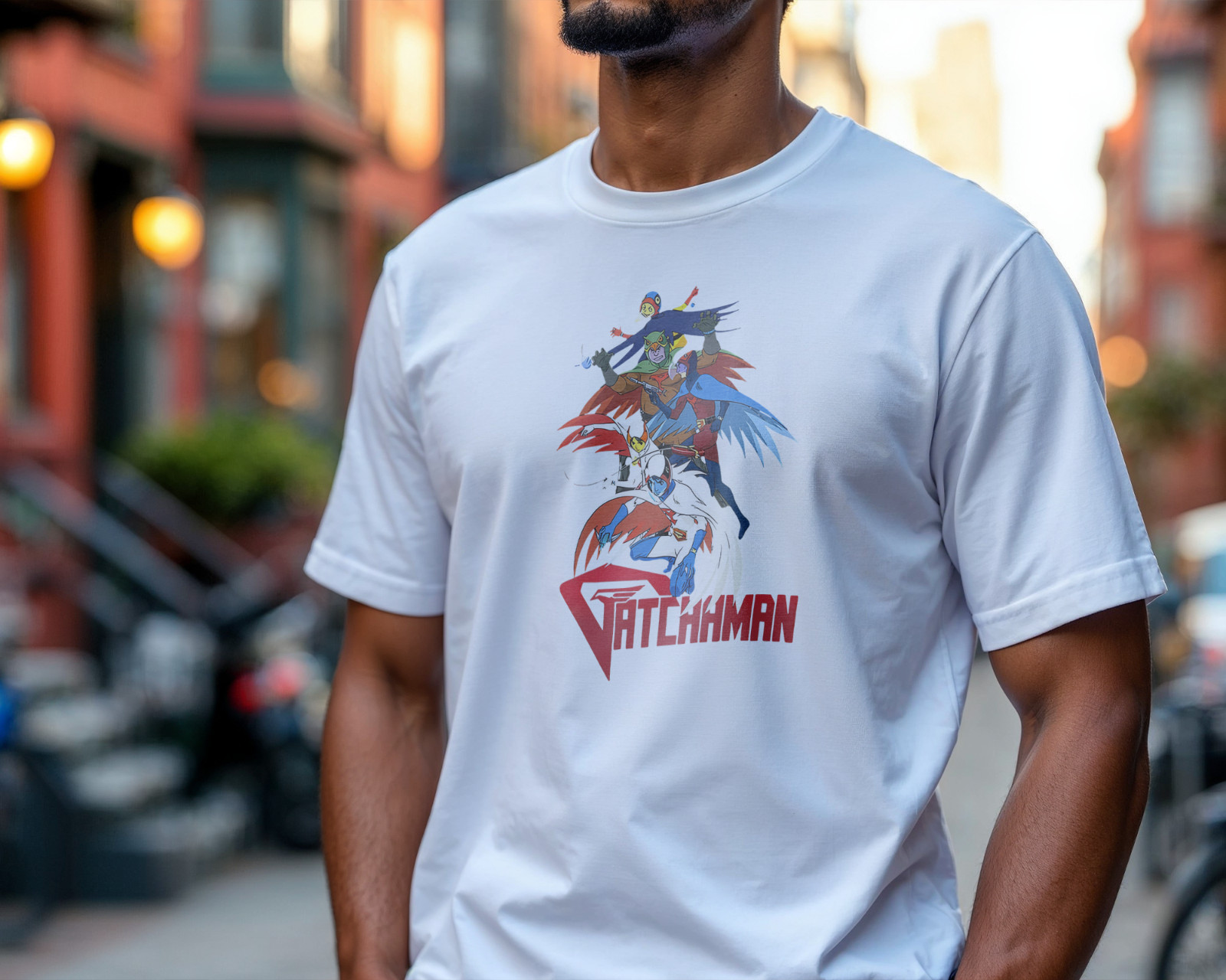 Gatchaman Anime Hero Team T-Shirt – Retro Superhero Squad Graphic Tee A182