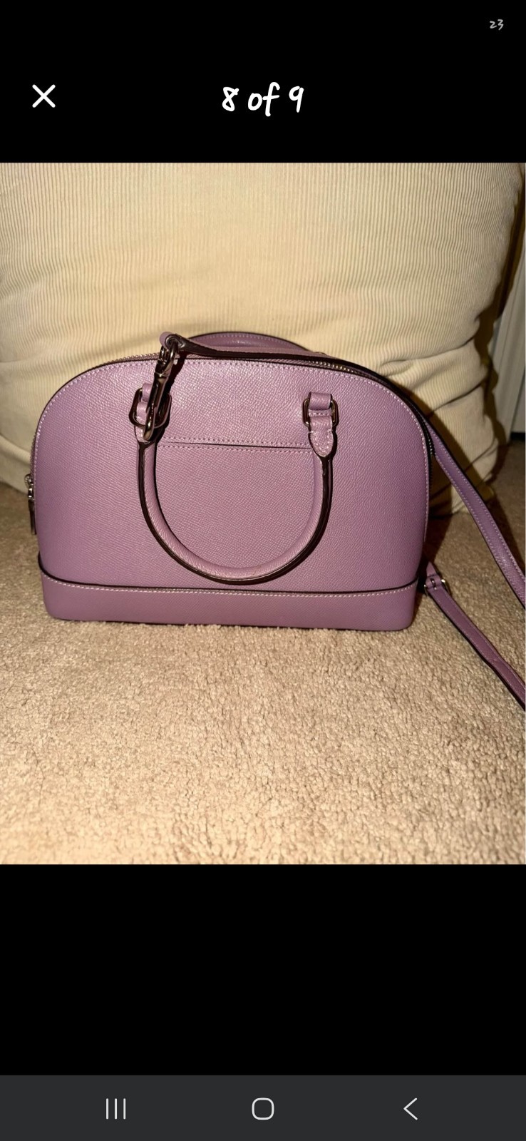 Coach Mini Sierra Satchel Lavender With Silver Hardware