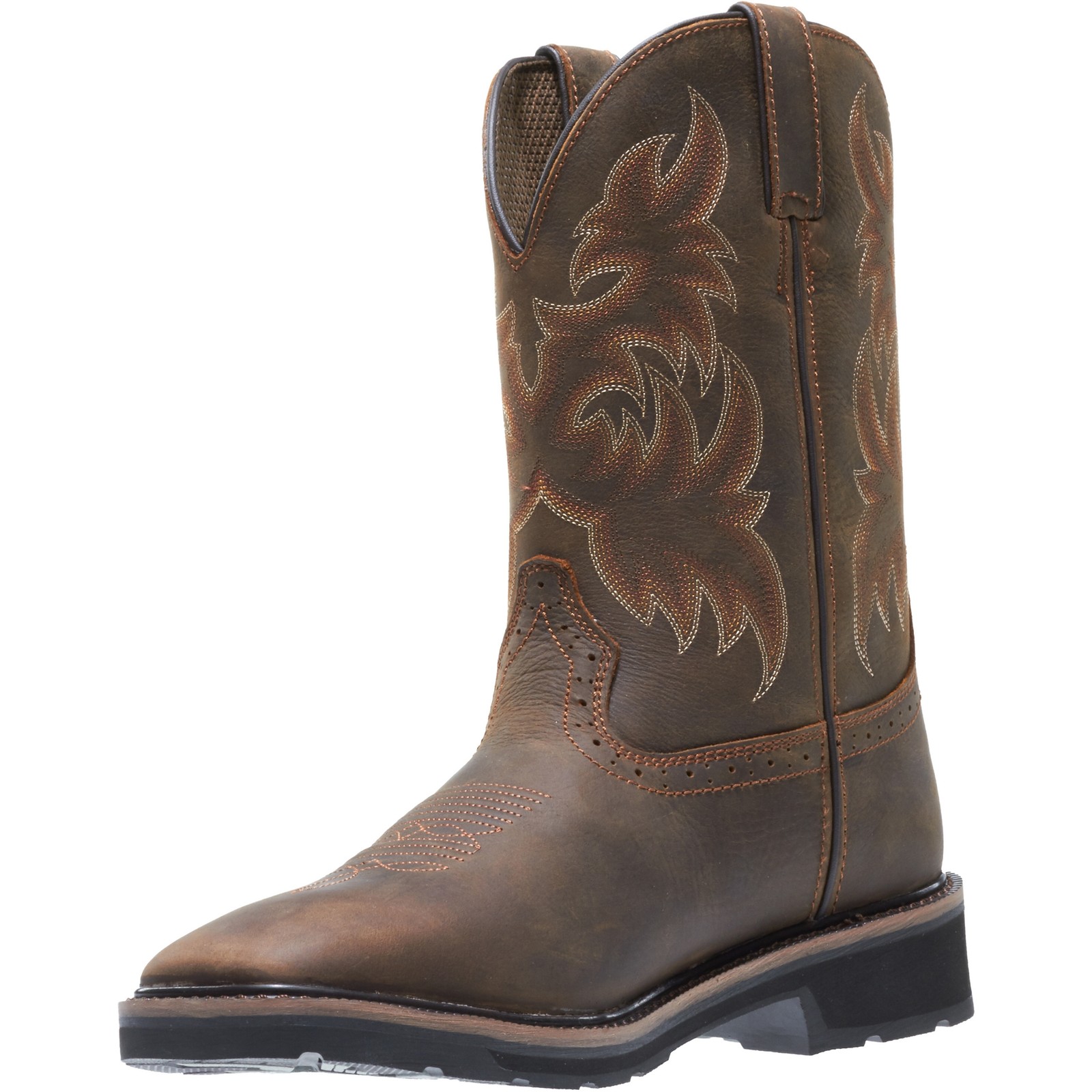 Wolverine Men Rancher Square-Toe Steel-Toe Wellington Work Boots Leather