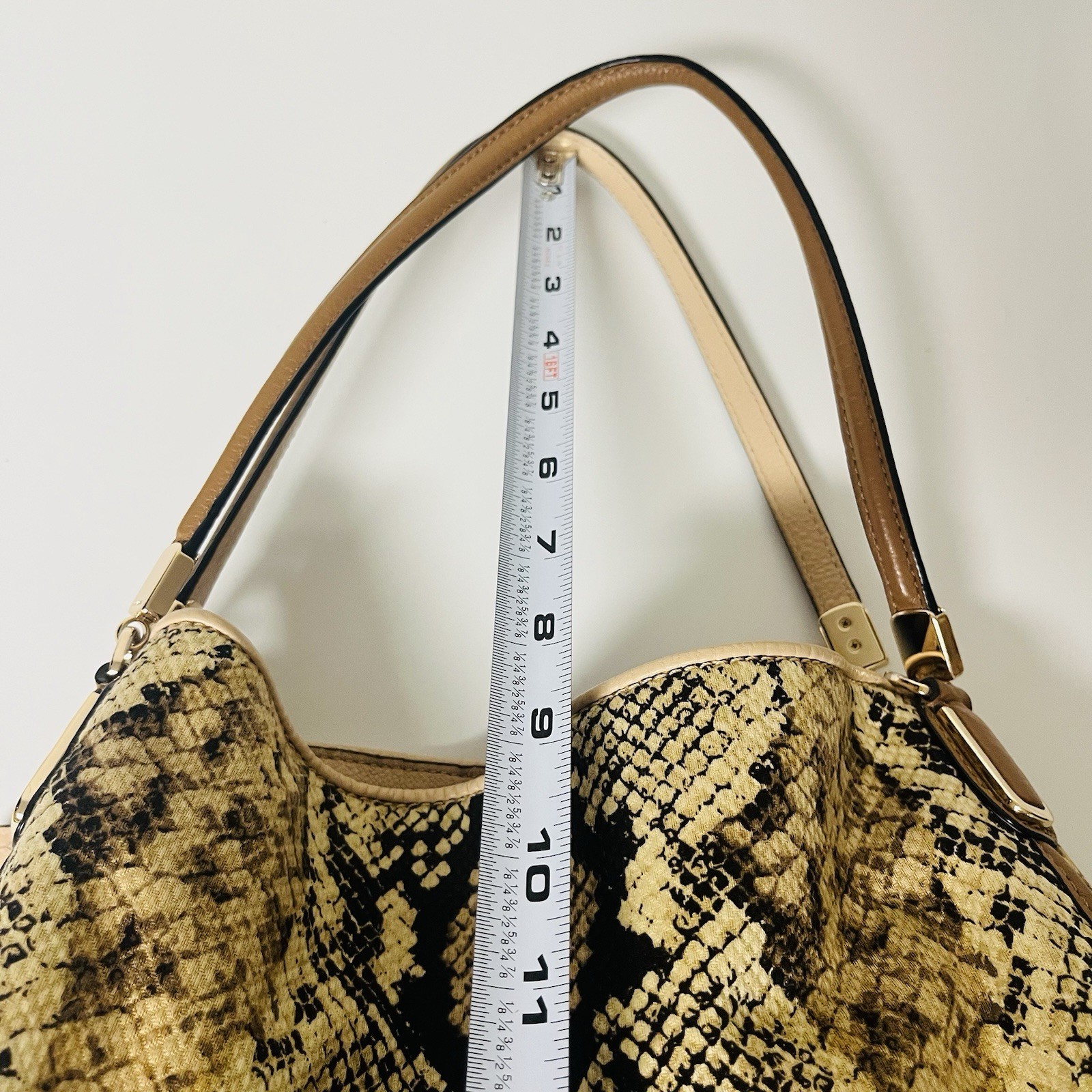 Coach Madison Python Printed Phoebe Shoulder Bag 31502 with Dust Bag
