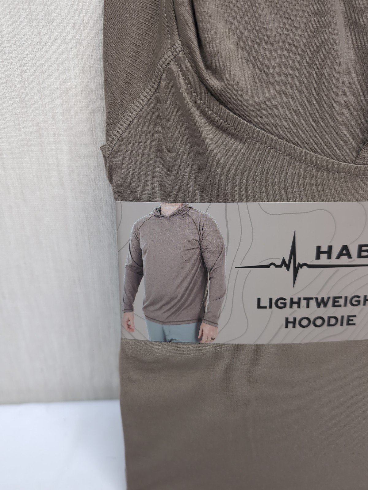 Habit Men’s Lightweight Hoodie Size XXL Desert Taupe A8