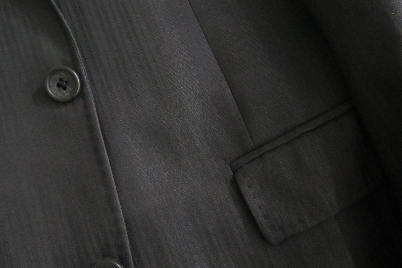 Dolce Gabbana Made in Italy Model-Regular Double Tonal black slim cut suit 40 R