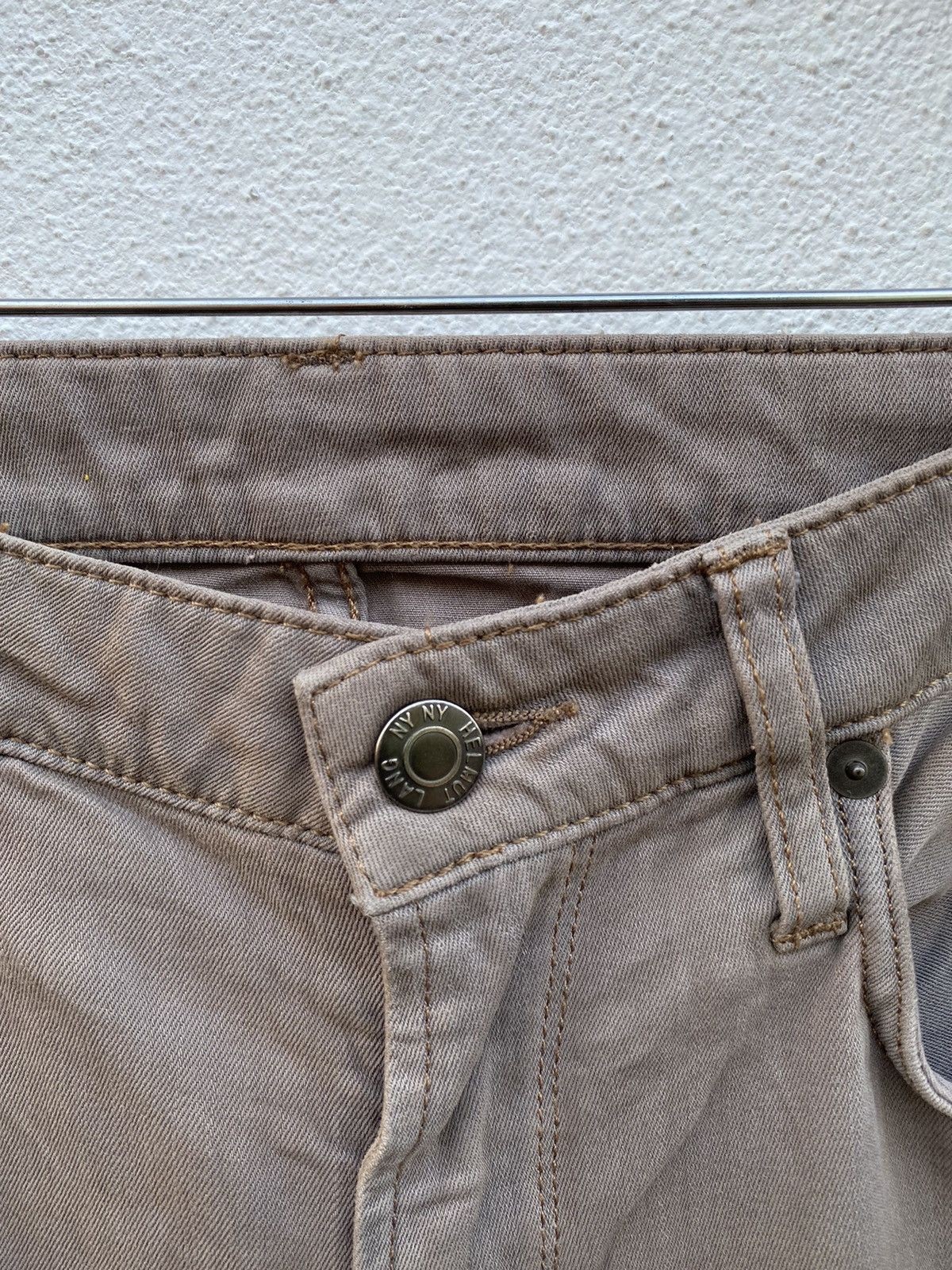 Helmut Lang Mens Brown Khakis Size 32 (16in waist x 33.5in Inseam)