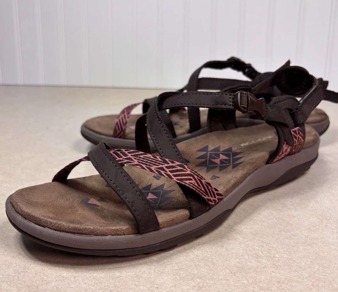 Skechers Reggae Slim – Vacay Sandals Thin Strappy Buckle Slides Women’s Sz 9.5