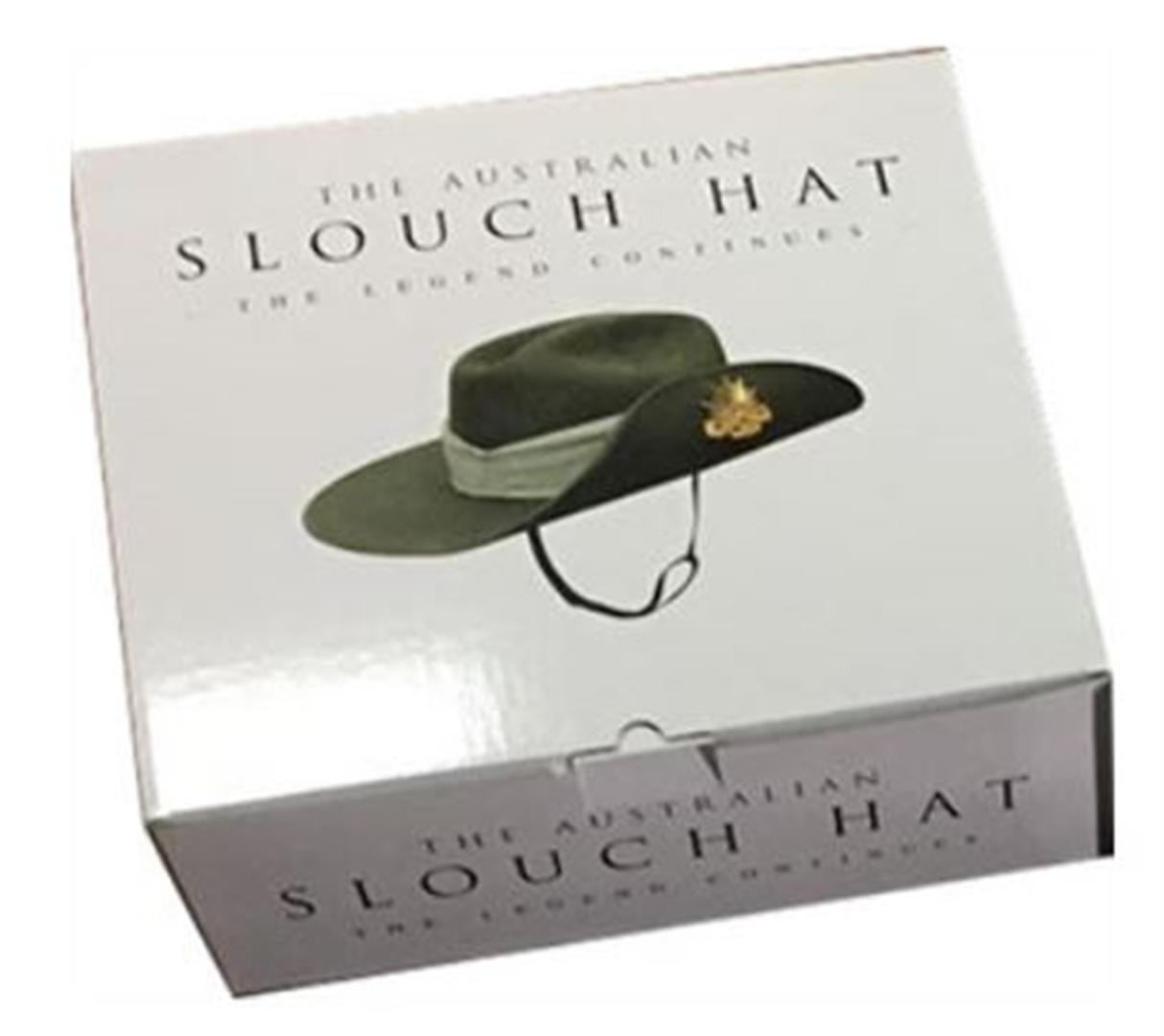 Australian Army Wool Felt Slouch Hat Rising Sun Badge Puggaree Chin Strap 57-60