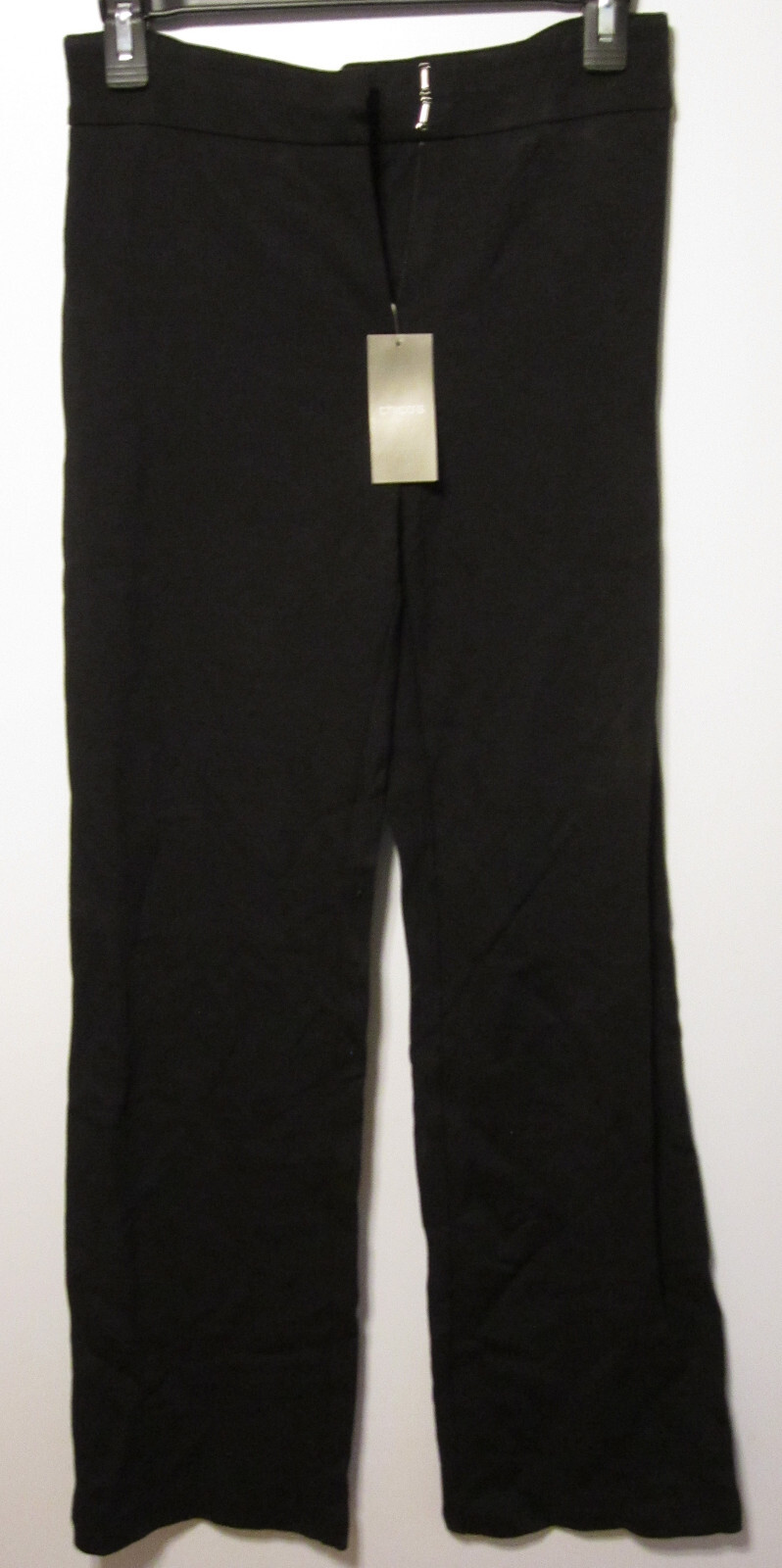 Women’s Chico’s Size 0 BIack Stretch Straight Leg Slim Pants New With Tags L 40″