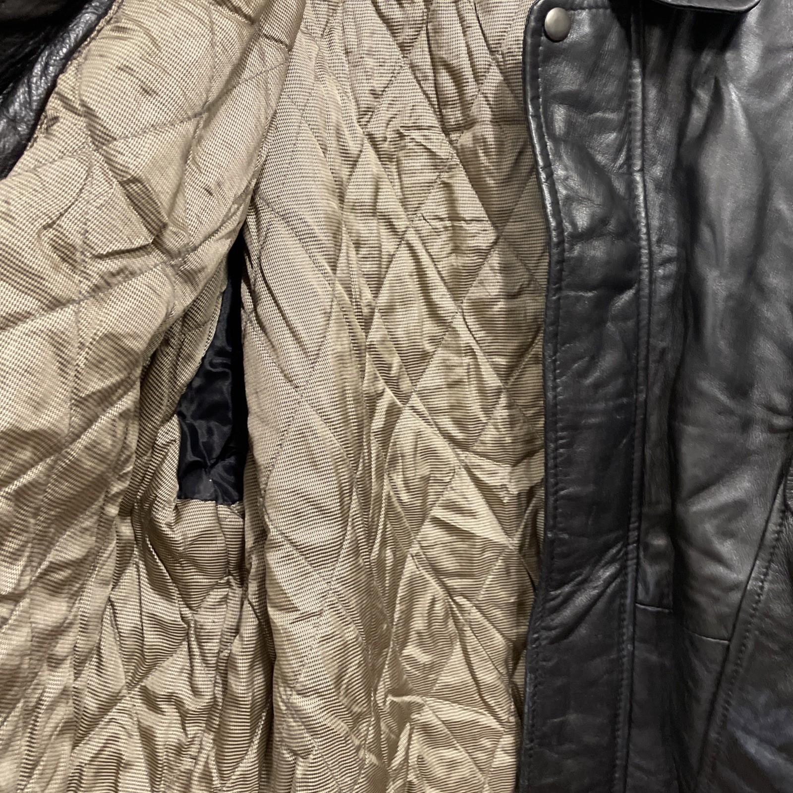 Ruggadier Black Lambskin Leather Bomber Jacket Men’s Size 2XL Vintage 90’s