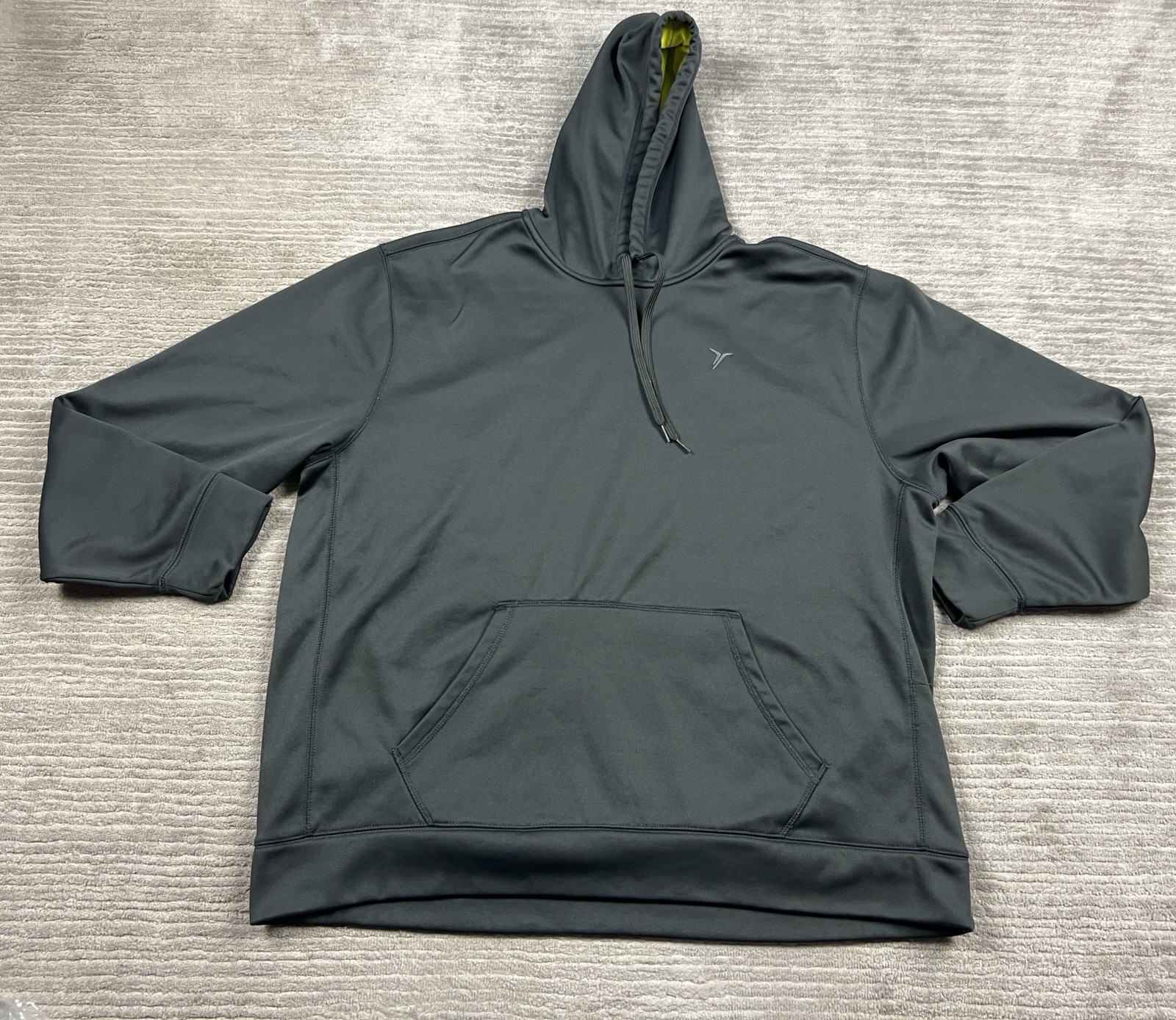Old Navy Active Hoodie Mens XXL Black Gray Long Sleeve Dri Fabric Pockets