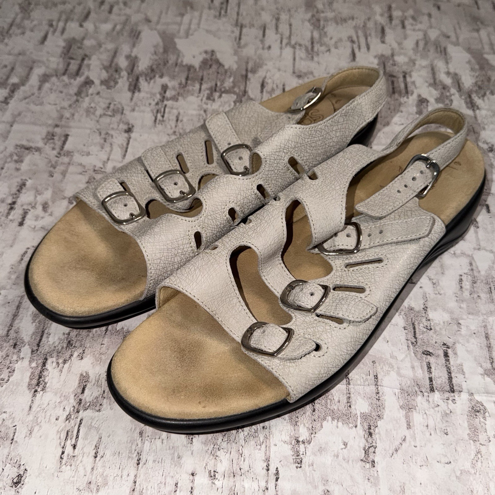 SAS Women’s Mystic Web Linen Slingback Sandals 11 N Shoes