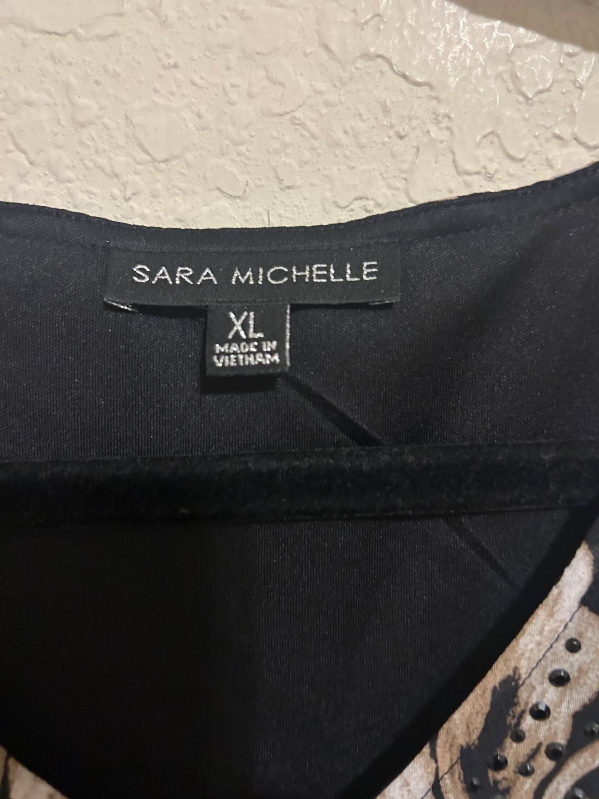 Sara Michelle XL Damask Print Blouse