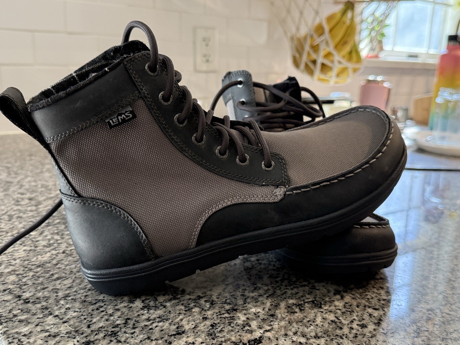 LEMS Boulder Boot Canvas Smoke 9.5