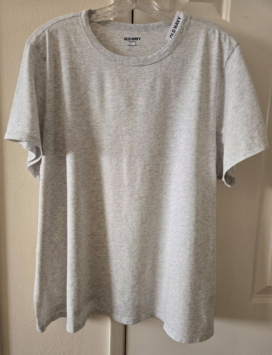 Old Navy Lt Heather Grey Soft Cotton Jersey Round Neck T-shirt 2XL 2X 20 22 XXL