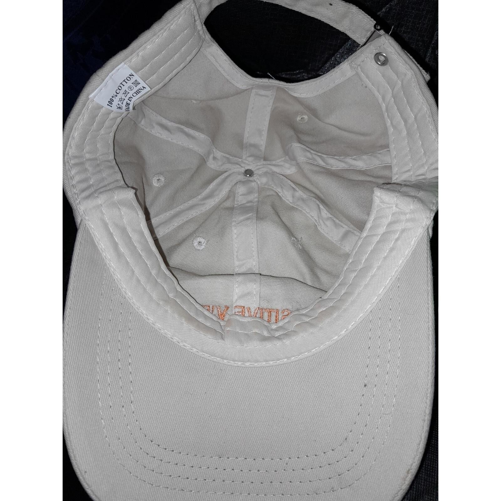 Positive Vibes Baseball Hat Cap Beige Yellow Adjustable Summer Beach Travel Hat