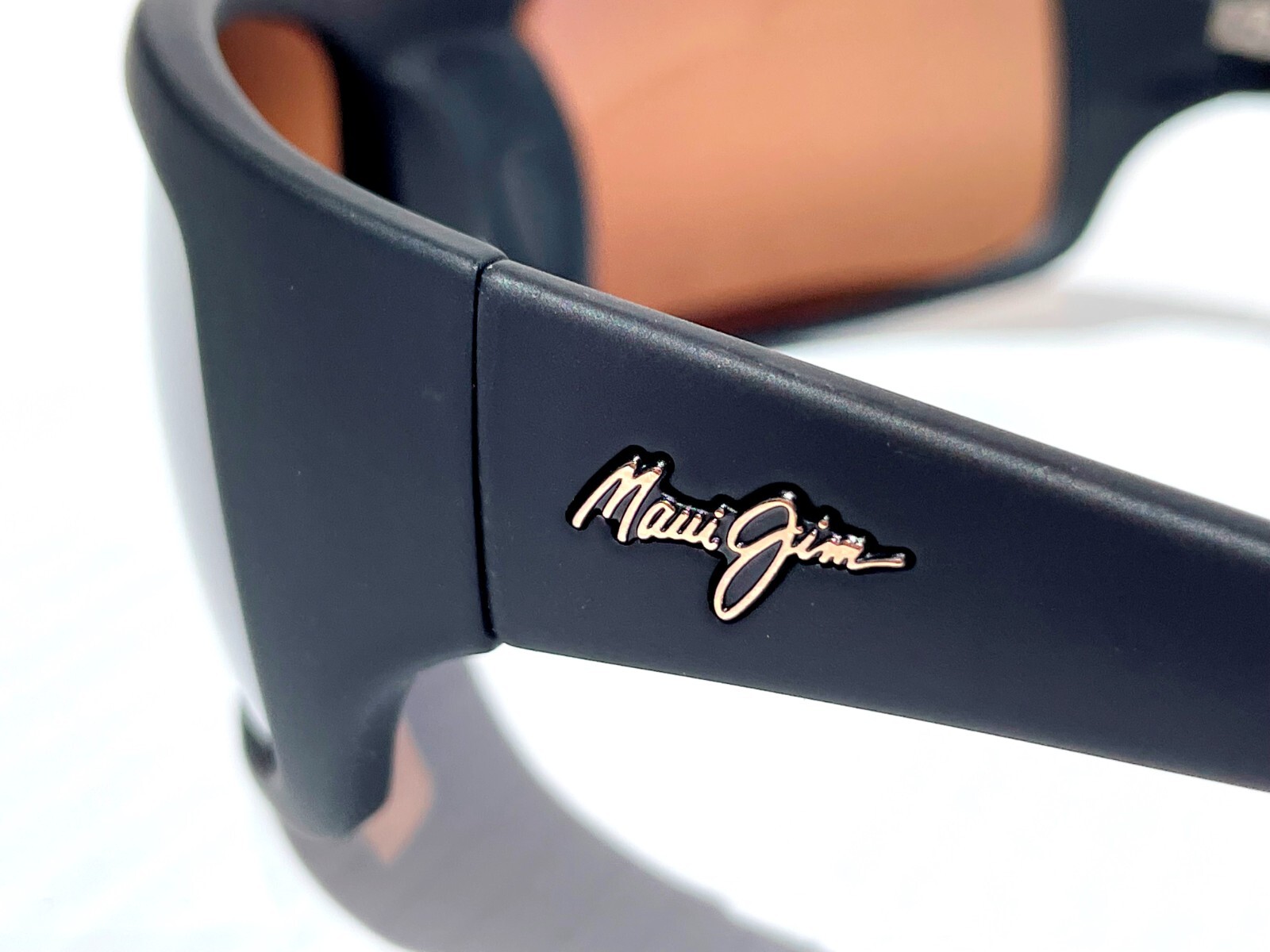 NEW Maui Jim PEAHI Matte Black Rubber POLARIZED Bronze GLASS Sunglass H202-2M
