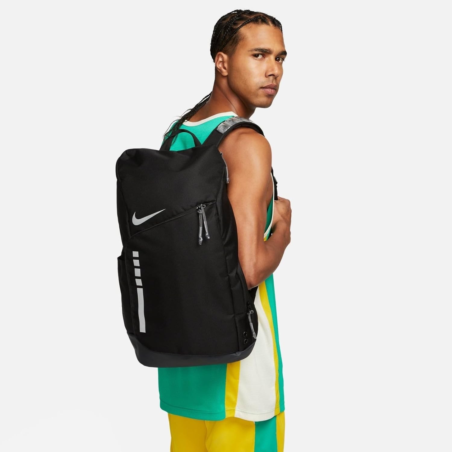 Nike Men’s Hoops Elite Backpack, Black Anthracite and Metallic Silver
