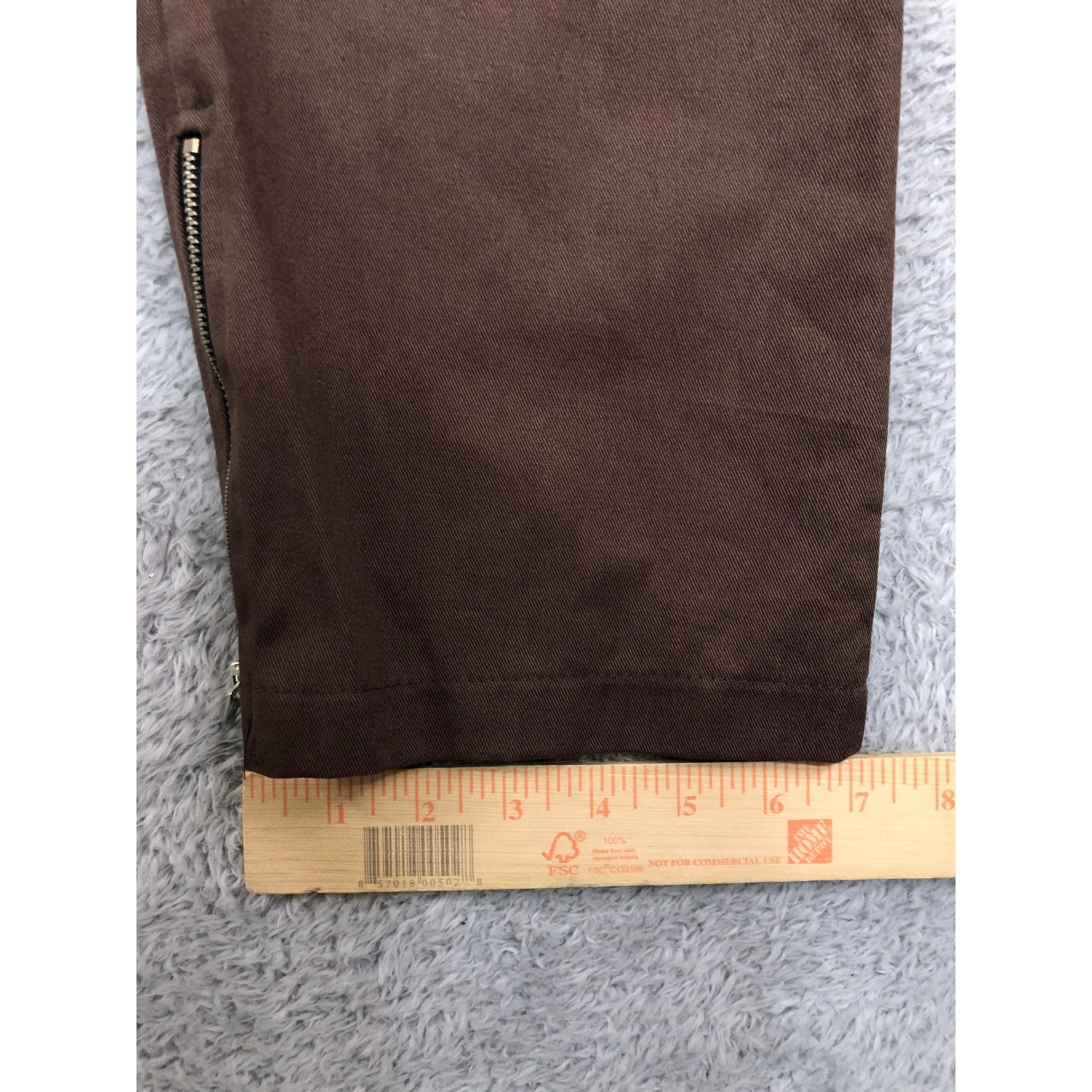BoohooMAN Cargo Pants Men S (32×32) Chocolate NWT Fixed Waistband Relaxed Twill