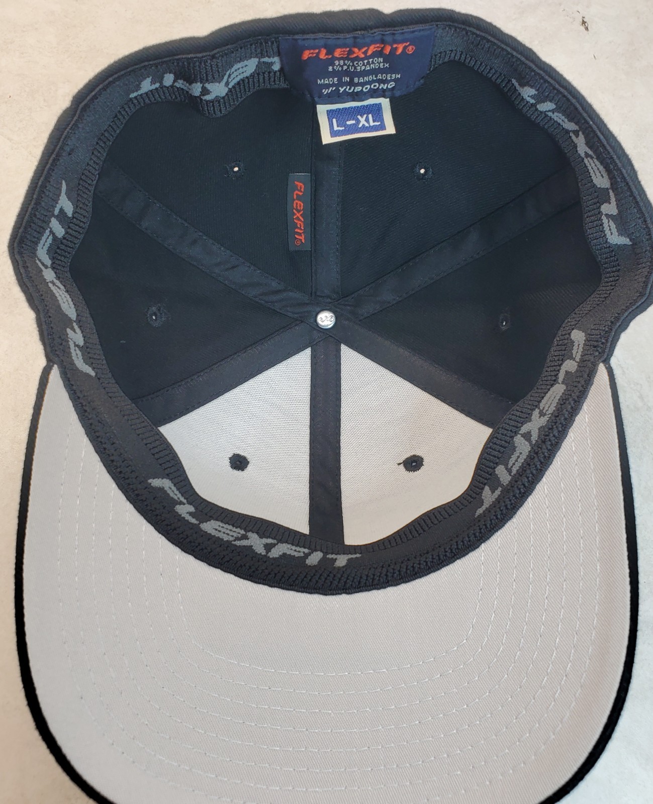 McLaren Embroidered Patch On Flexfit 6377 Black L/XL 7 1/4″ – 7 5/8″