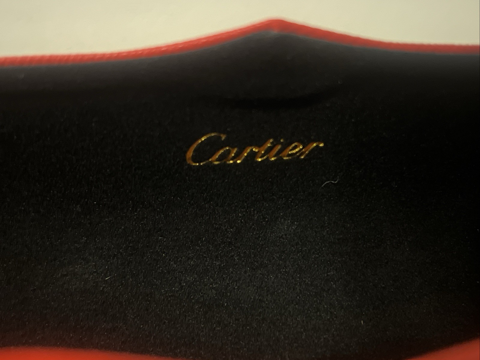 Cartier Big C Diamond Cut Sunglasses Black Lenses W/ Gold Temples! Authentic!