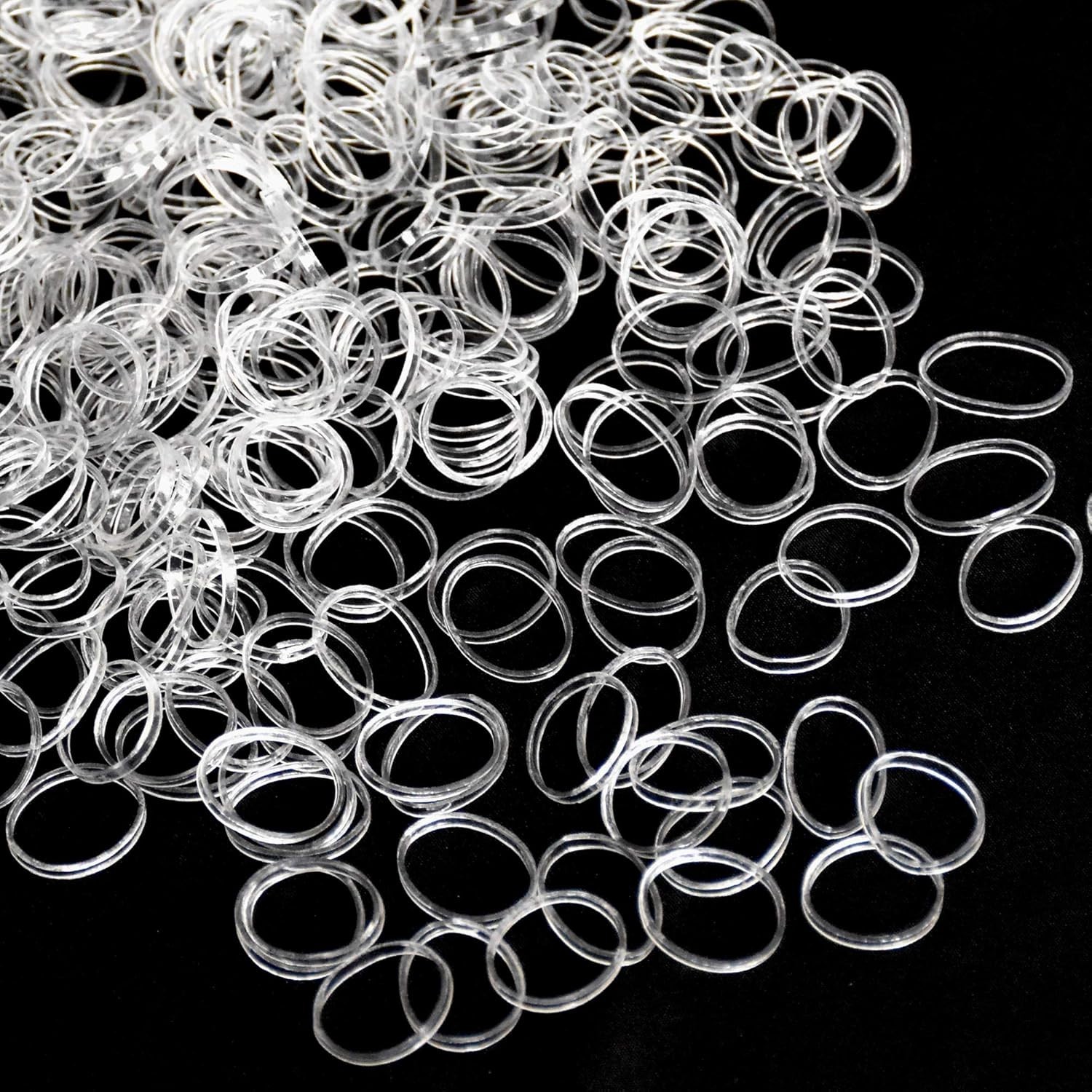 Mini Rubber Bands, 400pcs Clear Elastic Bands, Soft Hair Elastics Ties for Kids,