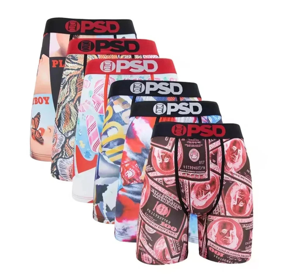 6-Piece PSD Underwear Briefs Set – 14 Style Options, Comfortable Men’s Boxers