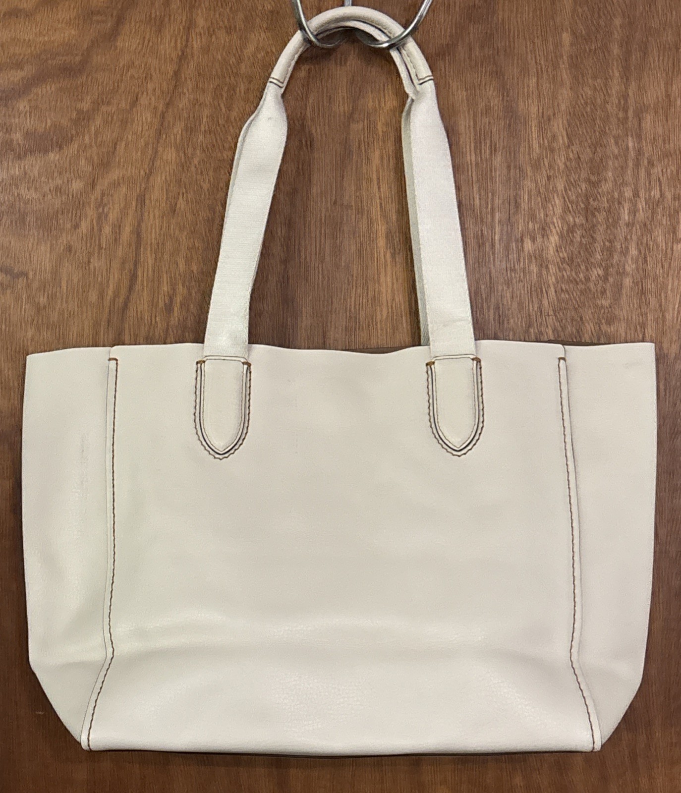 Authentic NWT Coach H2298-58660 Chalk Leather Derby Tote Bag