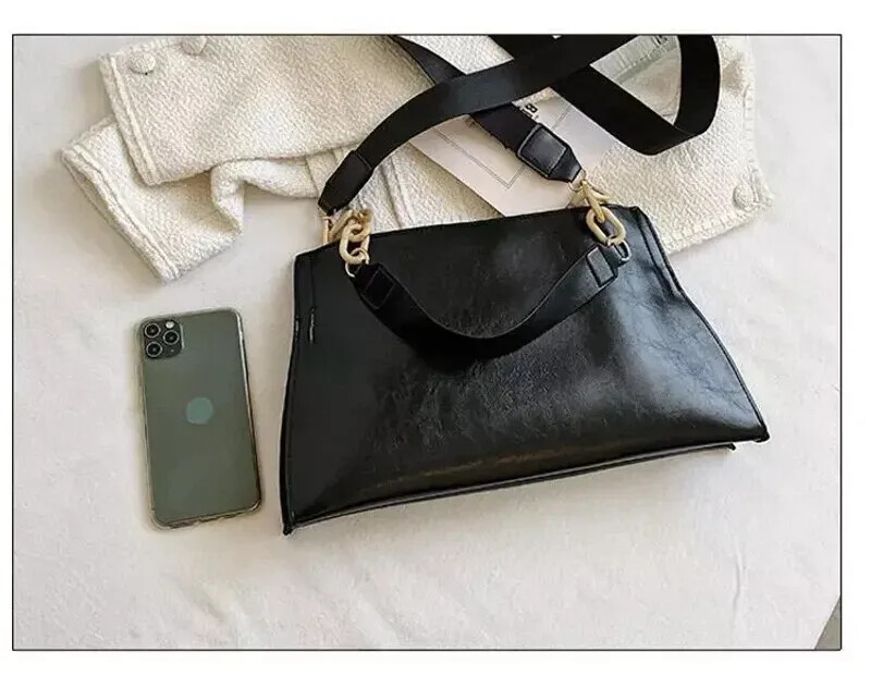 Women’s Large Capacity Soft Leather Shoulder Bag Crossbody Tote Handbag Purse