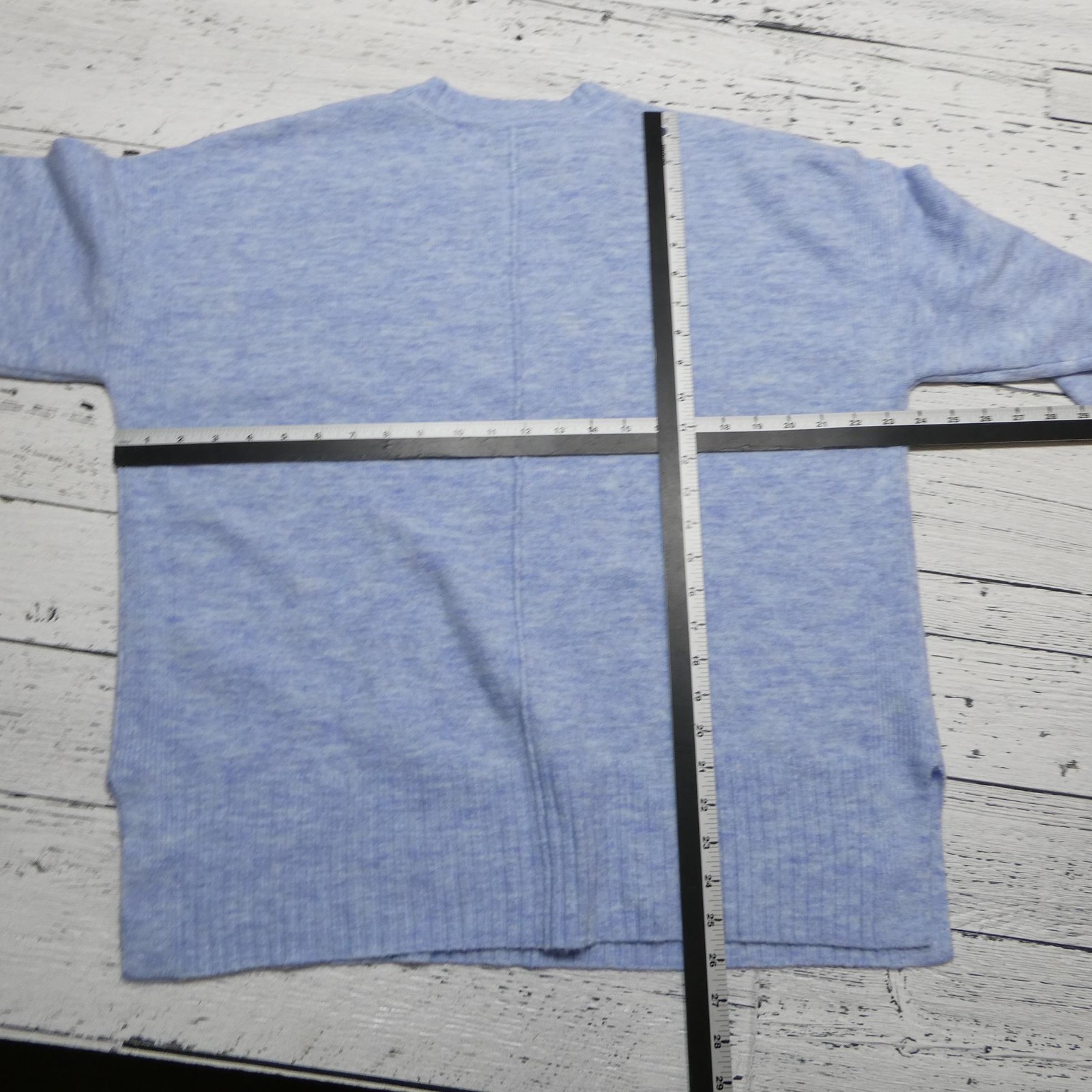 LOFT Sweater Womens Large Blue Acrylic Blend Crewneck Soft Stretch Knit Pullover
