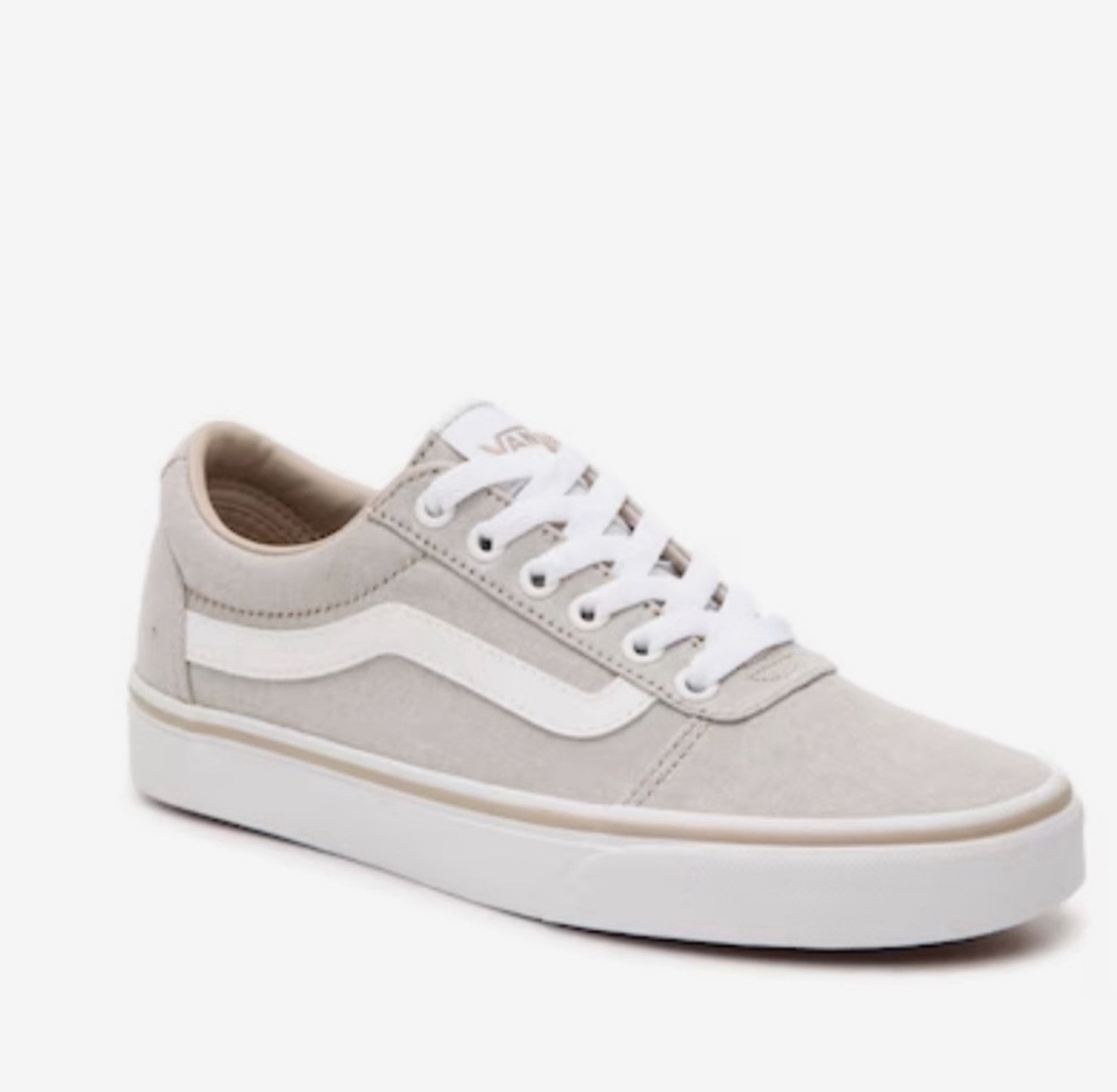 Women’s Vans Ward Lo Sneakers Size 10 Taupe And White