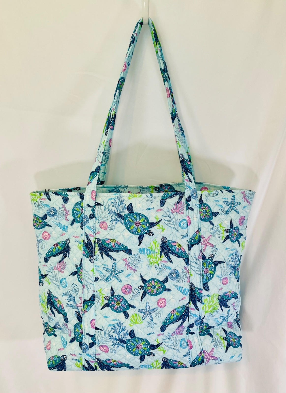 🐠Vera Bradley Large Tote Purse Bag Turtle Dream Spring Break